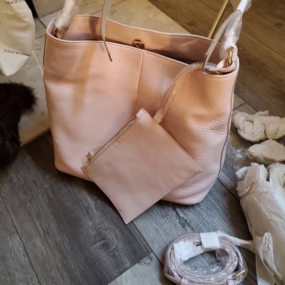 NWT ISAAC MIZRAHI PINK SHOULDER BAG - Picture 3 of 11